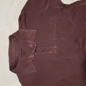 ** 3/$25 ** NWT SPLENDID MILLS burgundy distressed polo size Small
